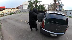 whoa behind the scenes no cuts, the craziest halloween ever with this emo nerd milf in hospital, insane!