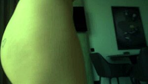 Petite Brunette Girlfriend Rides Huge Monster Cock Doggystyle Cowgirl After Striptease Cum Covered