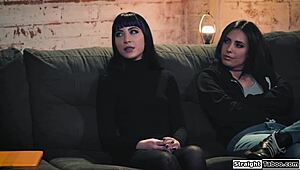 Probation Officer Jerks Off Watching Us Lick Pussy and Kiss Deep