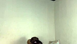 Behind the scenes, Von Poison spreads for Carmona's bareback anal, her wet pussy dripping nearby.