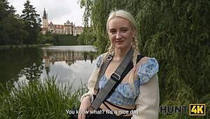 Craving monster cock? Cute blonde Daruma Rai's tight pussy gets filled street pickup