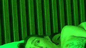 Step son gropes step mom's huge tits in bed then she rides cowgirl