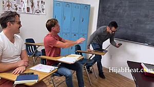 class today boys the assignment is fucking your hot arab teacher right here