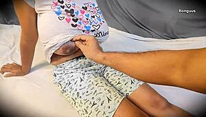 stepsister lounged alone until stepbro arrived offering his company turning taboo fast