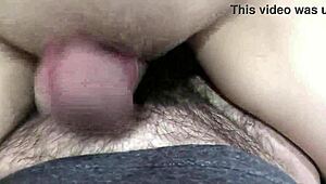 Wife's Phone Vid: Blonde Milf Rubs Juicy Cunt on Lover's Cock Till Bedroom Creampie Close-Up