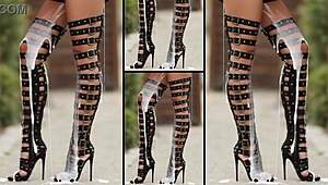 oh god my hot heels n legs covered in so much sticky cum everywhere!!