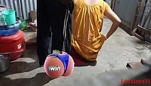 your local indian girlfriend bends over for hardcore anal doggystyle in house