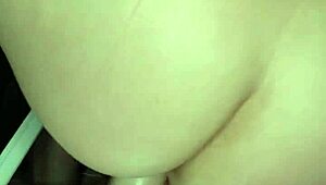 Big Pussy Milf Swallows Entire 14 Inch Dildo in Mirror