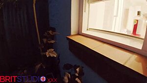 you spy on your curvy young neighbor showering wet and naked