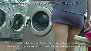 Sucking Monster Black Cock at College Laundromat in Sheer See-Through! Pt1 Deepthroat Slut Wife