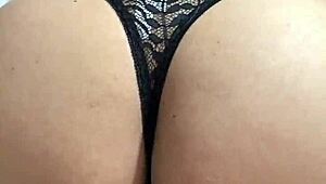 Curvy mature Colombian flashes huge tits ass invites young home