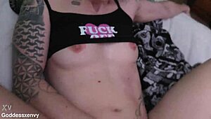 Dreamy gf brunette wakes cock with pov blowjob creampie ride