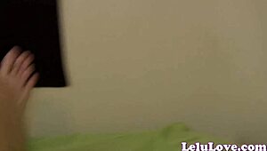 Lelulove nerdy girl glasses drenched in hot sticky cum explosion