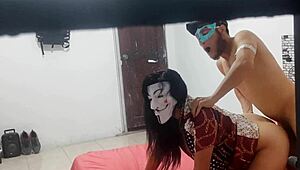 hidden cam catches cuckold watching curvy latina wife fucked by neighbor in bedroom