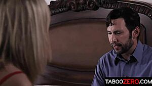 Whoa cute blonde stepdaughter rides daddy cowgirl in taboo fuck!