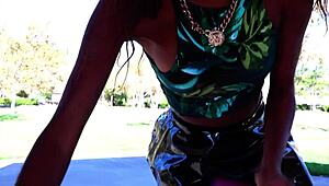 petite black cutie hangs out casually looking adorable