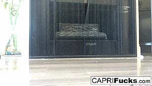 Capri Poses Solo in High Heels Glamour