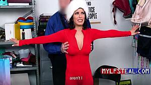 caught lingerie thief milf strips pays burglar with her wet pussy