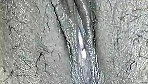 my hairy indian pussy throbs as i finger it deep feeling so horny