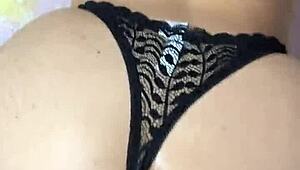 Curvy mature Colombian flashes huge tits ass invites young home