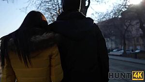 Hunt4k's hungarian slut with small tits gets fucked hard by old lucky guy!