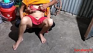 your local indian girlfriend bends over for hardcore anal doggystyle in house