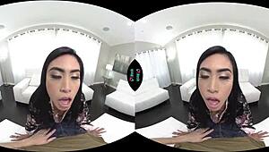 ember snow stuffs toys deep in her skinny asian tight trimmed pussy solo