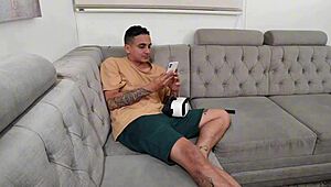 Abby Carter Cleans House Then Rides Boss Cock After His Hot Masturbation Show