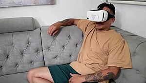 Abby Carter Cleans House Then Rides Boss Cock After His Hot Masturbation Show