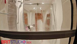 you spy on your curvy young neighbor showering wet and naked