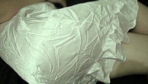 big ass indian slips out of satin lingerie for creampie surprise