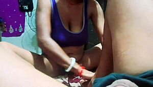 Stepson gropes busty stepmom's huge tits pussy on crowded bus?