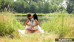 Can you handle Lexi Dona tongue-fucking Jenny Appach's tight ass outdoors?