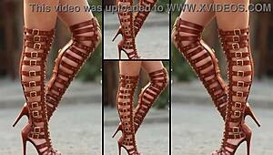 oh god my hot heels n legs covered in so much sticky cum everywhere!!