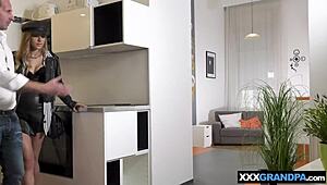 inked spanish teen rubi rico seduces old dude's monster cock