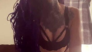 latina with purple dreadlocks endures rough black master's massive cock domination in bdsm session