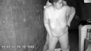 Hidden Camera Catches Stepmom Fucked Hard by Stepson in Alley Creampie