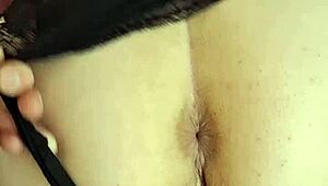 hotwife's tight jeans rip open for doggystyle pounding and thick cumshot on curvy ass!