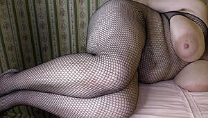 my fat neighbor's short thick cock stretches my married hairy pussy deep breeding me