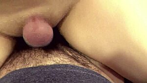 Wife's Phone Vid: Blonde Milf Rubs Juicy Cunt on Lover's Cock Till Bedroom Creampie Close-Up