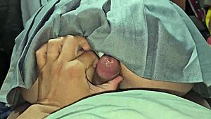 Stepsis bends over in skirt, rubs my cock, then fucks with dirty Spanish talk.