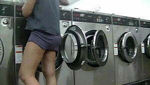 Sucking Monster Black Cock at College Laundromat in Sheer See-Through! Pt1 Deepthroat Slut Wife