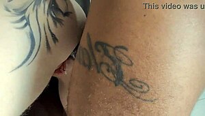 Loira, you love that big tattooed ass taking deep anal creampie from black stud??