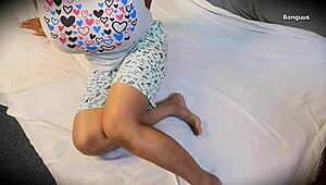 stepsister lounged alone until stepbro arrived offering his company turning taboo fast