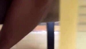 Delicious skirt upskirt reveals bare tempting pussy underneath