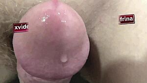 Wife's Phone Vid: Blonde Milf Rubs Juicy Cunt on Lover's Cock Till Bedroom Creampie Close-Up