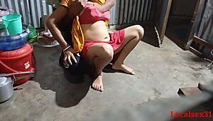 your local indian girlfriend bends over for hardcore anal doggystyle in house