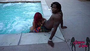 gorgeousaphro swallows louie small and jason sweets monster cocks in wild threesome