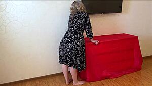 stepmom's fat ass relaxes into wild anal with stepson