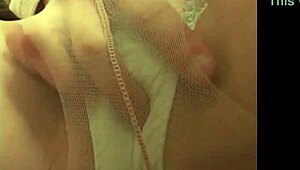 naughty babe rams dildo in hairy pussy fucking and masturbating hard!